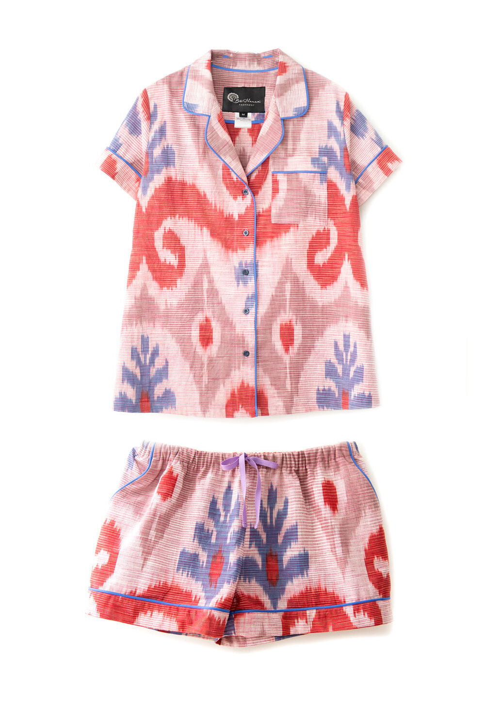 Ikat Pajama Set | Pink and Purple, Image