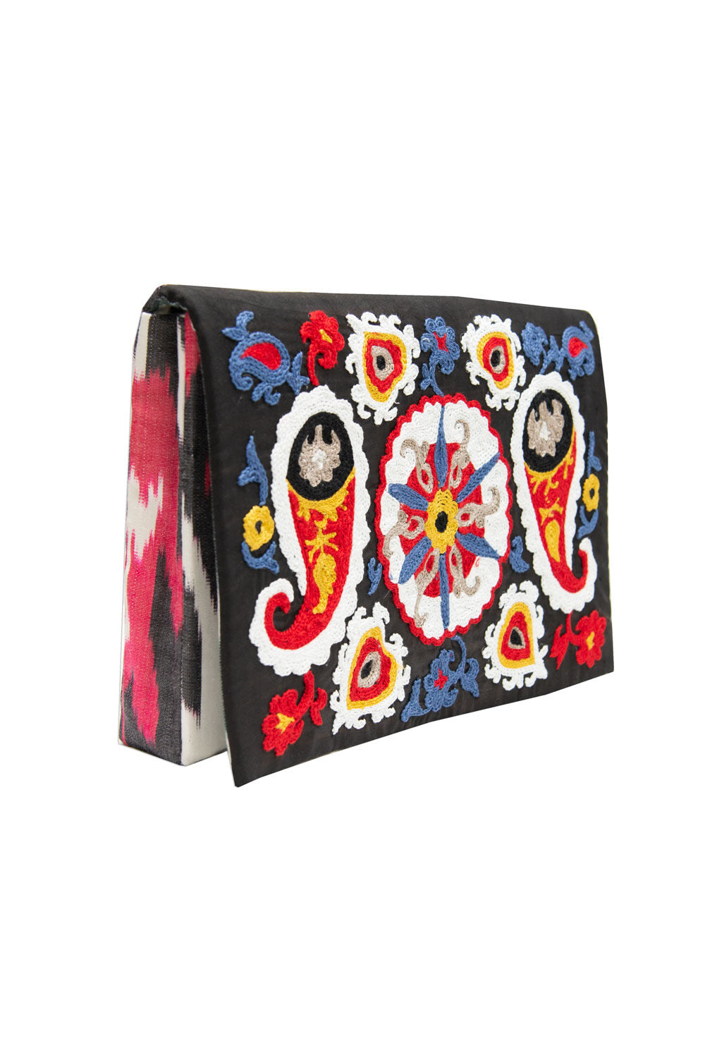 Suzani Embroidery Ikat Clutch