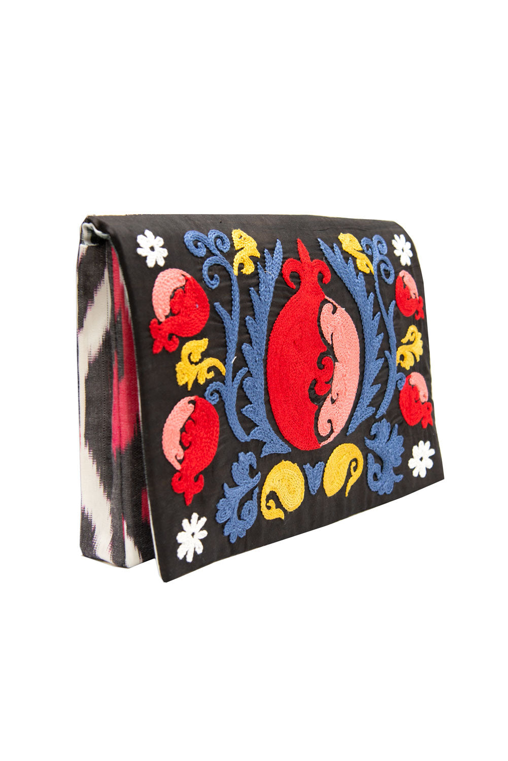 Suzani Embroidery Ikat Clutch