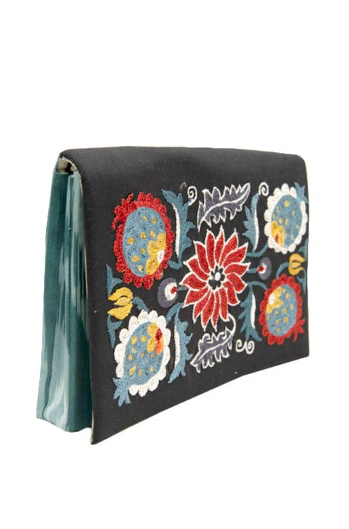 Suzane Embroidered Combo Ikat Clutch, Image