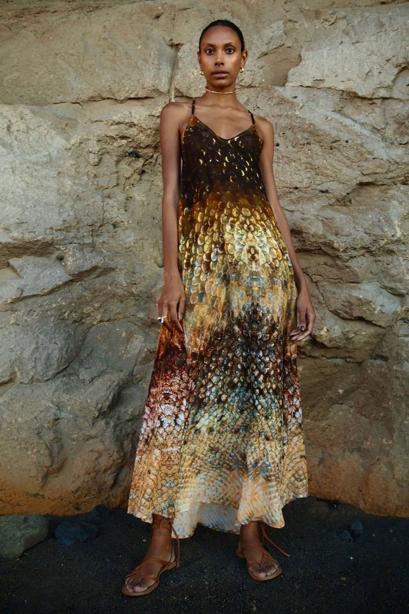 Magma Siren Mayan Silk Dress
