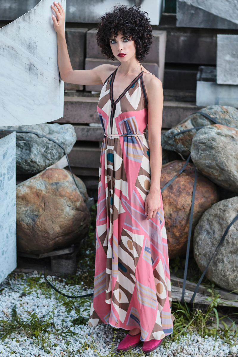 sunset dress designer Mare Sunset Orange Dress XL