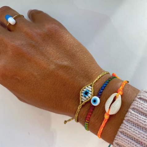 Braided Cowrie Shell Bracelet, image
