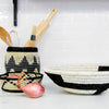 Modern Woven Bowl - 12" Black Geo by Kazi Goods - Wholesale, Image