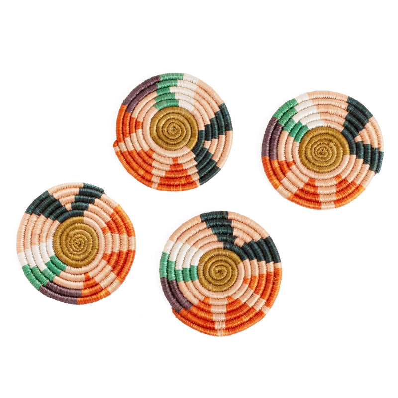 Seratonia Coasters - Sugarcane, Set of 4 by Kazi Goods - Wholesale, Image