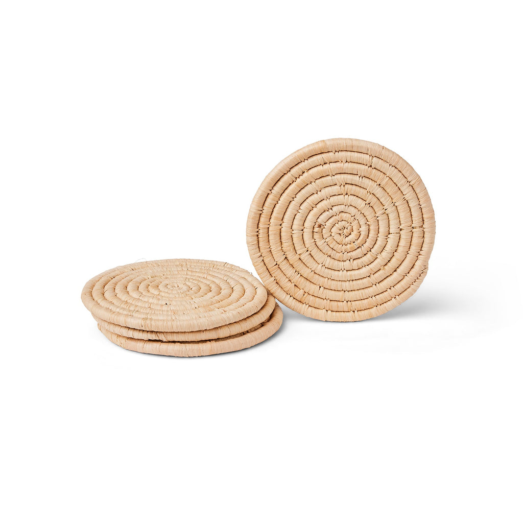 Neutral Coasters - Natural, Set of 4 by Kazi Goods - Wholesale, Image