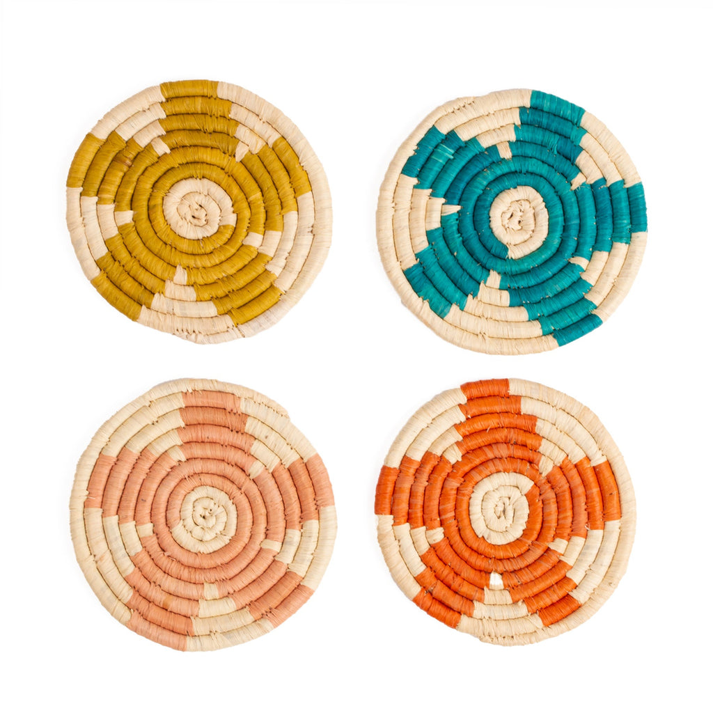 Seratonia Coasters - Plumeria, Set of 4 by Kazi Goods - Wholesale, Image