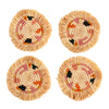 Seratonia Fringed Coasters - Paradisa, Set of 4 by Kazi Goods - Wholesale, Image