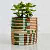 Restorative Planter - 4" Cylindrical Apricot & Seafoam by Kazi Goods - Wholesale, image