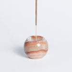 Gemstone Sphere Incense Holder - Onyx Crema