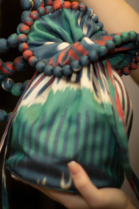 Green and Blue Small Drawstring Bag, Image