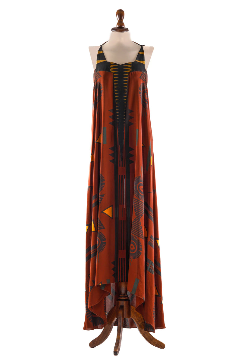 Devi Mirto Silk Dress