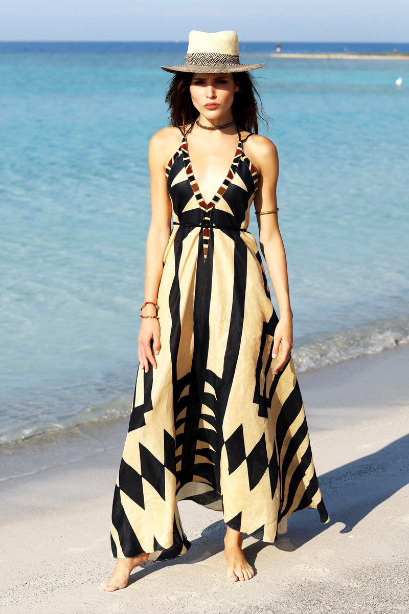 Sunset Tahiti Linen Dress