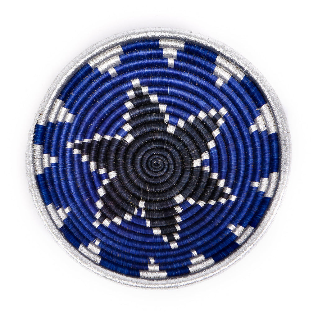 10" Navy Blue Round Basket by Kazi Goods - Wholesale, image