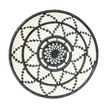 12" Large Black & White Thousand Hills Round Basket by Kazi Goods - Wholesale, Image