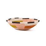 Bloom Woven Bowl - 12" Dusty Peach Geo by Kazi Goods - Wholesale, Image