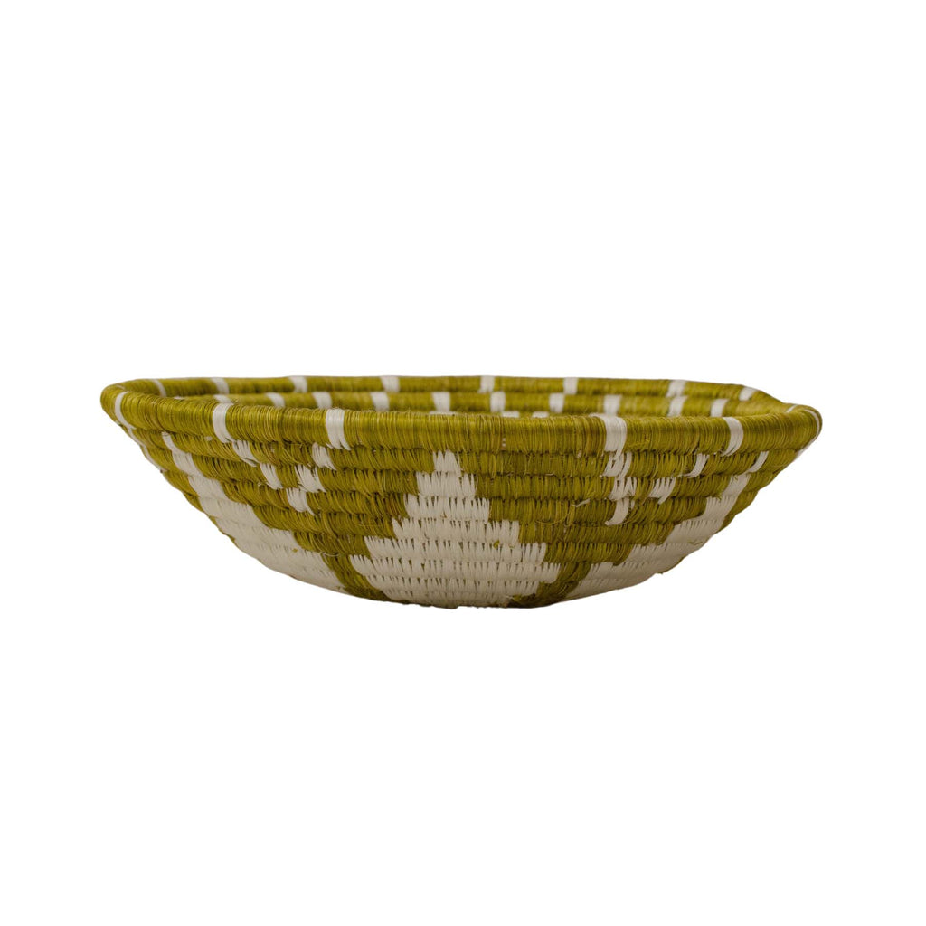 6" Small Olive Hope Round Basket by Kazi Goods - Wholesale, Image