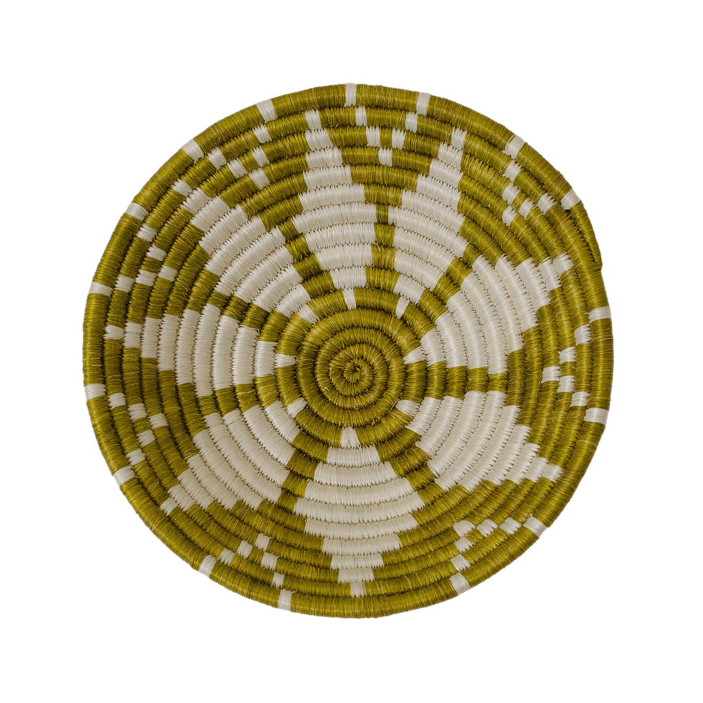 6" Small Olive Hope Round Basket by Kazi Goods - Wholesale, Image