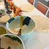 Restorative Woven Bowl - 14” Abstract Seafoam by Kazi Goods - Wholesale, Image