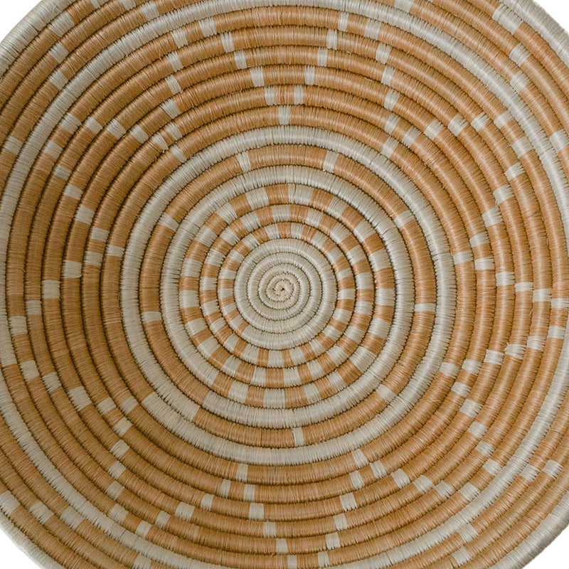 12" Large Apricot Burst Round Basket by Kazi Goods - Wholesale, Image