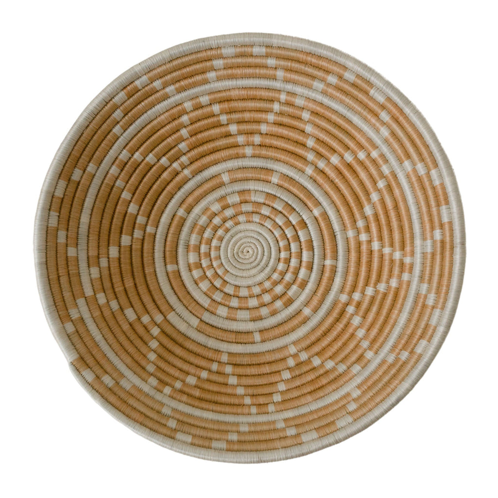 12" Large Apricot Burst Round Basket by Kazi Goods - Wholesale, Image