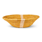 Seratonia Woven Bowl - 12" Striped Mustard by Kazi Goods - Wholesale, Image