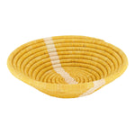 Seratonia Woven Bowl - 12" Striped Mustard by Kazi Goods - Wholesale, Image