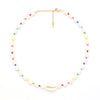 Freshwater Pearl Cowrie Shell Rainbow Choker