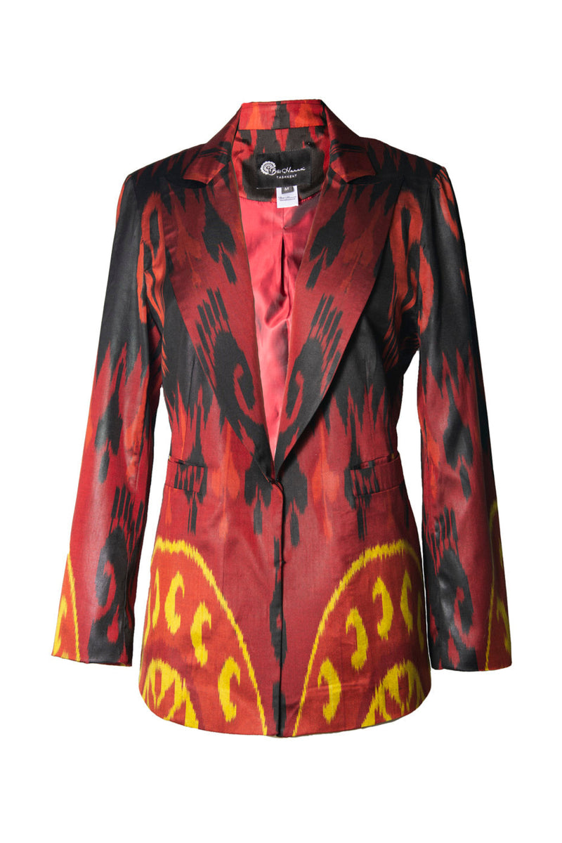 Mandarin Silk Ikat Jacket