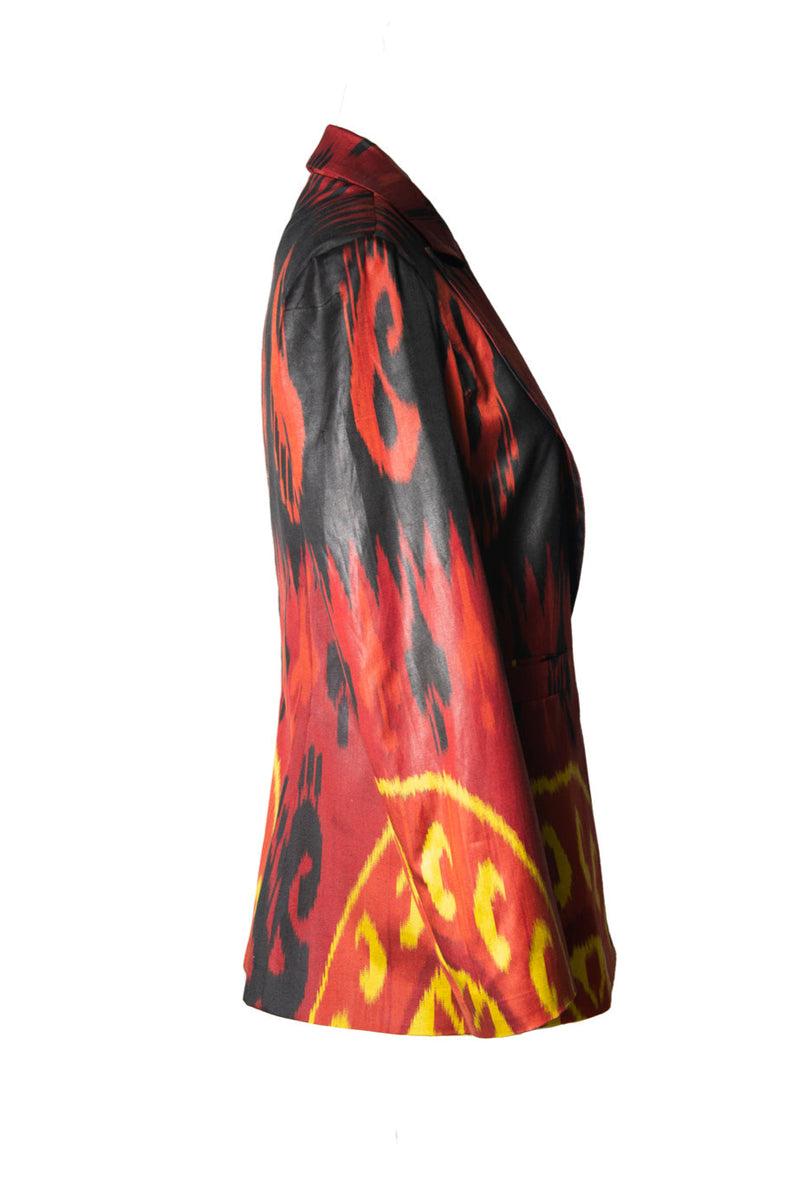 Mandarin Silk Ikat Jacket