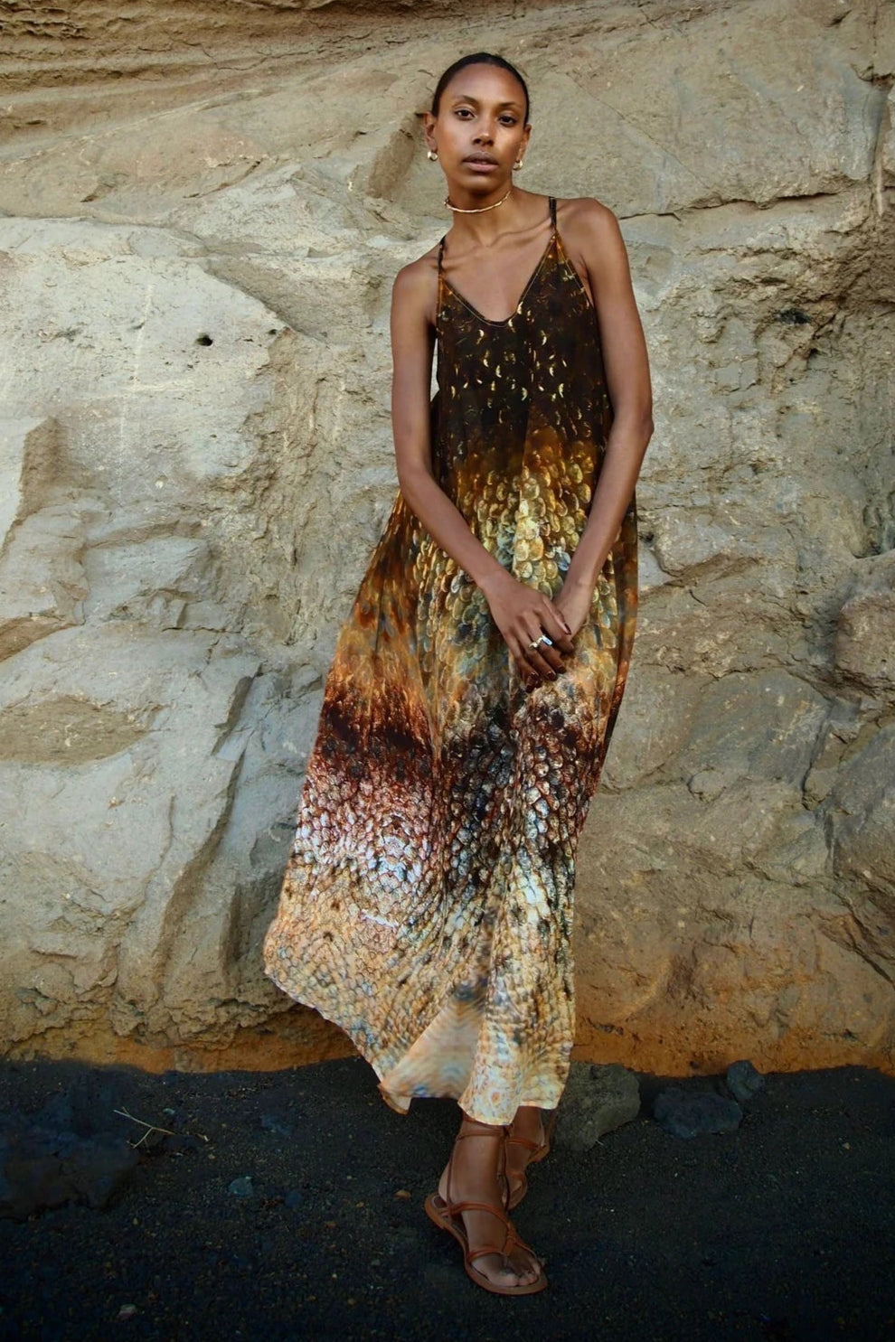 Magma Siren Mayan Silk Dress