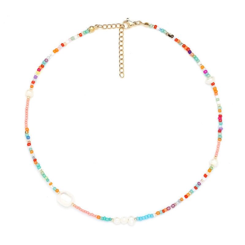 Luisa Pearl Beaded Choker