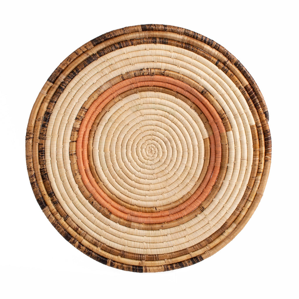 Town Square Wall Plate - 18" Peach Bark by Kazi Goods - Wholesale, Image