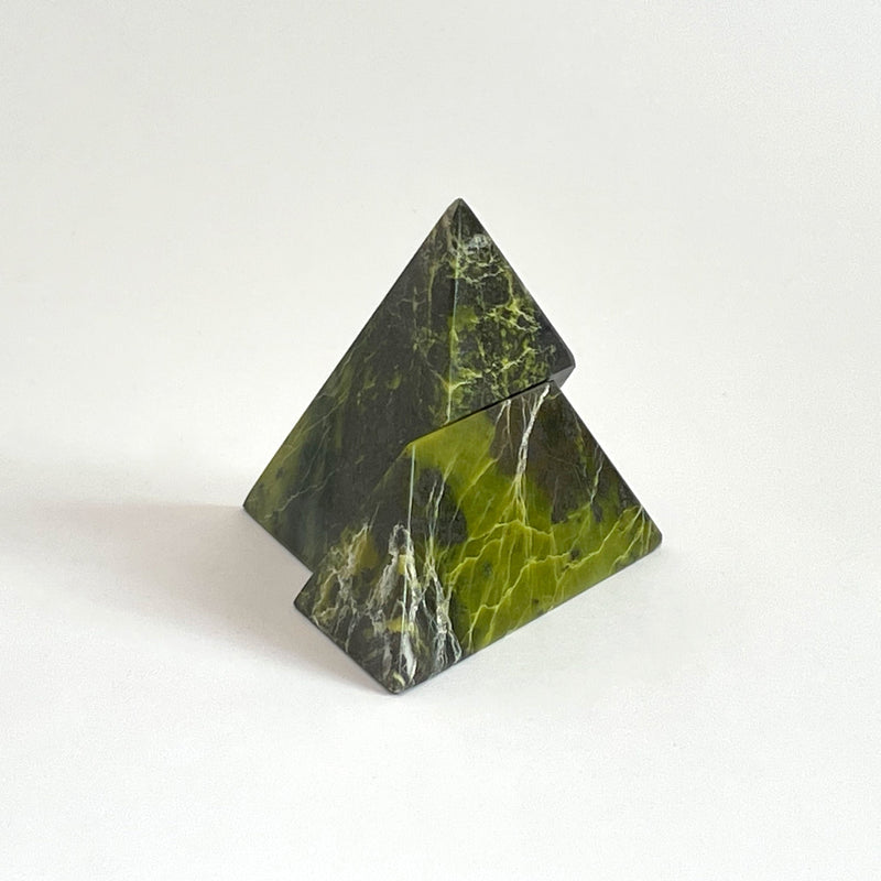 Pyramid Puzzle Sculpture, Serpentine Green