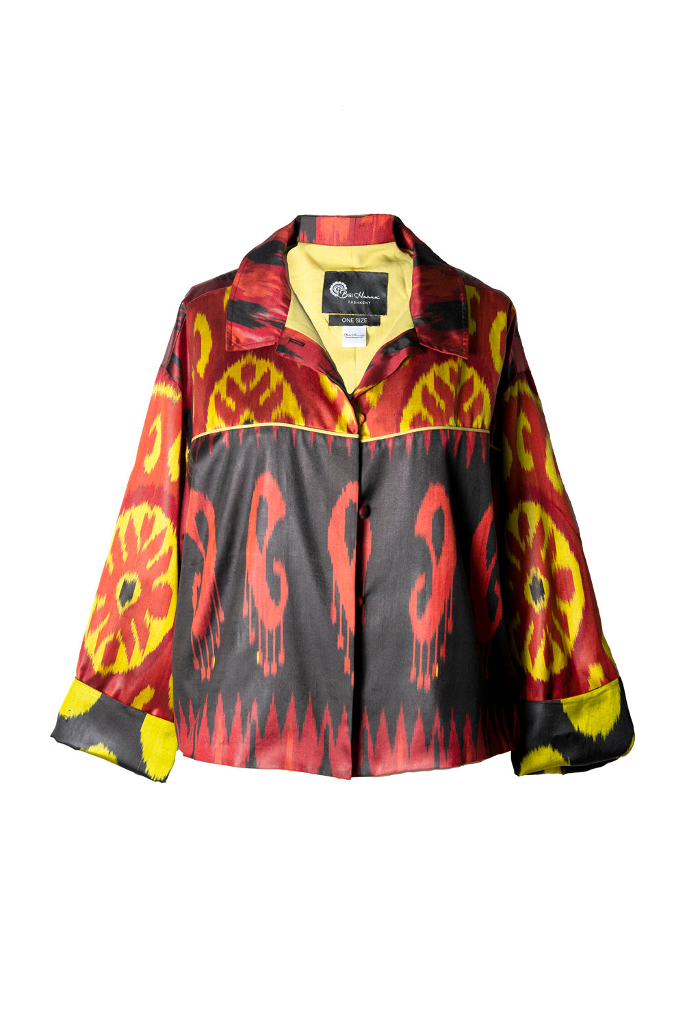 Mandarin Silk Ikat Short Jacket