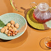 Restorative Woven Bowl - 10" Apricot & Olive by Kazi Goods - Wholesale, Image