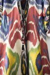 Multicolor Silk Ikat Reversible Robe