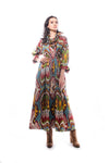 Multicolor Silk Ikat Shirt Dress