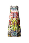 Multicolor Silk Ikat Pocket Dress