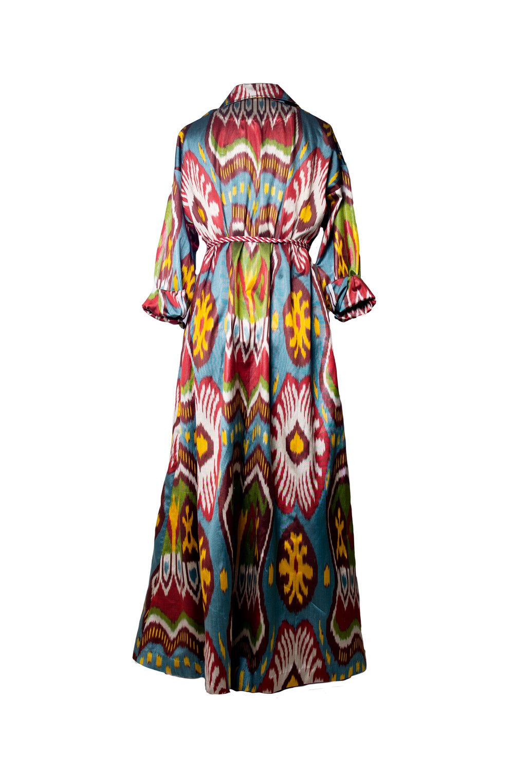 Multicolor Silk Ikat Shirt Dress