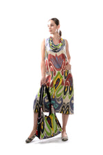 Multicolor Silk Ikat Pocket Dress