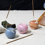 Gemstone Sphere Incense Holder - Onyx Crema