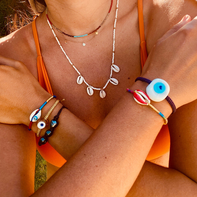 Rainbow Beaded Choker