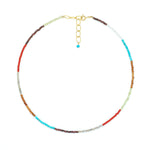 Rainbow Beaded Choker