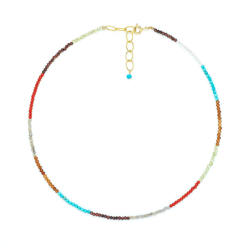 Rainbow Beaded Choker