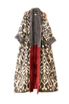Maxi Ikat Robe with Fleece
