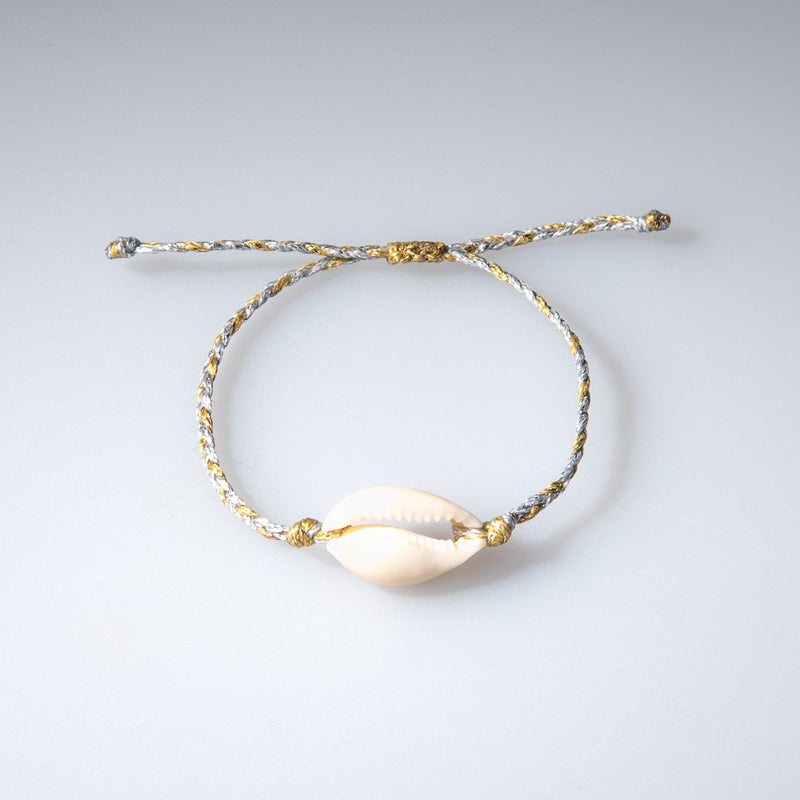 Braided Cowrie Shell Bracelet, image