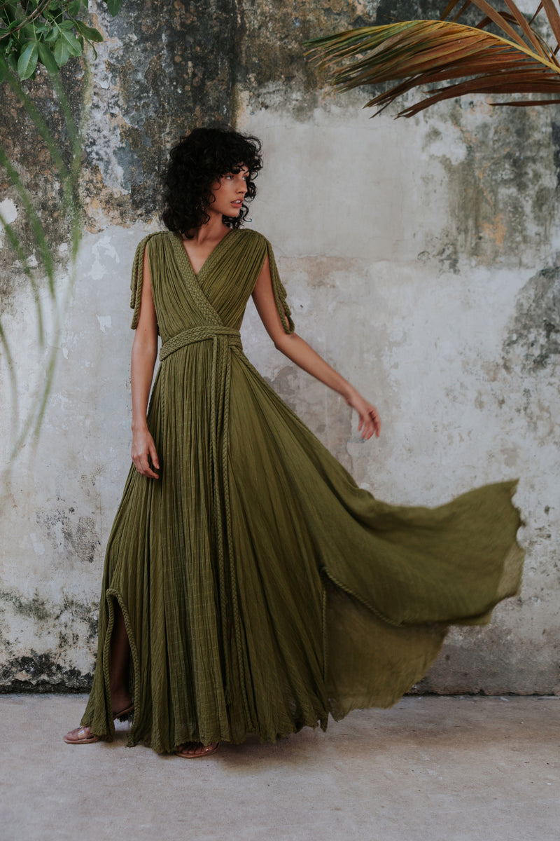 maxi duster dress Green Rayon Button Duster Dress, Womens Boho 2025