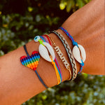 Multicolor Thread Shell Bracelet, image
