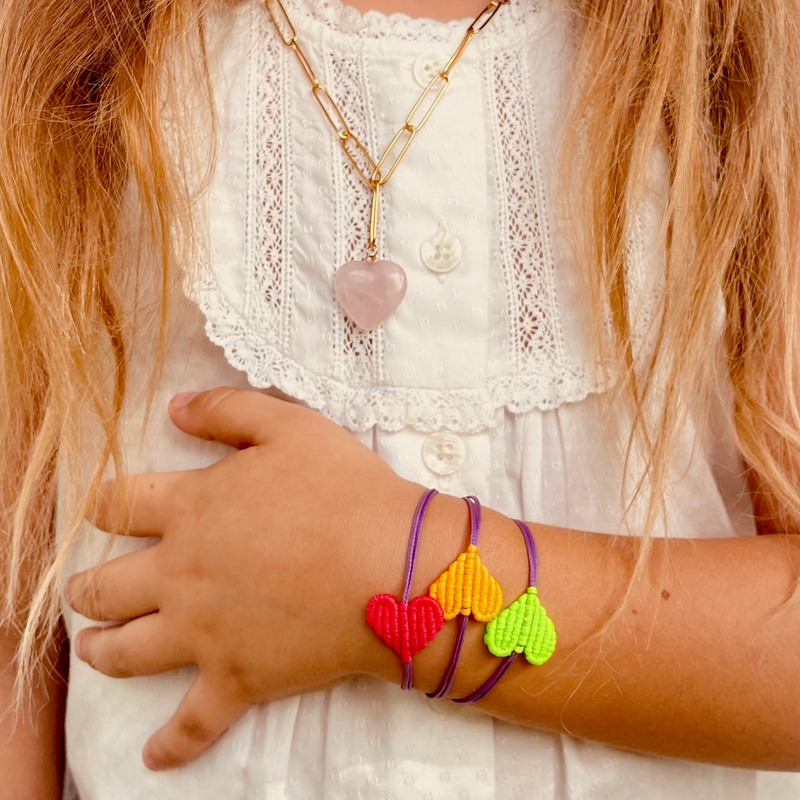 Kids Neon Heart Bracelet, image